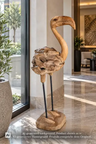 Product image of the product “Flamingo with Metal Feet, 190 cm Height, Teak Root ”
